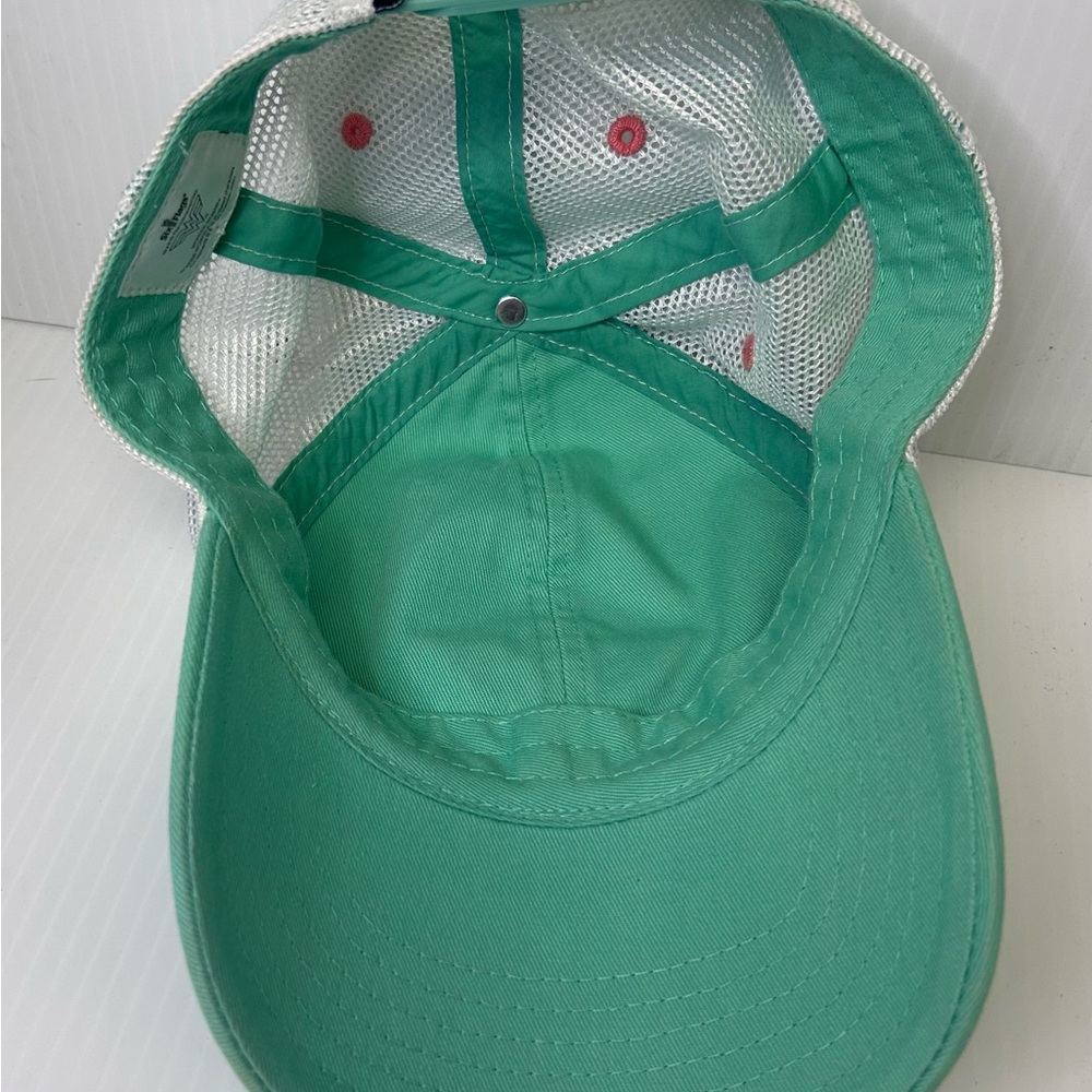 “Six Flags” Women’s Mint Green and Coral Pink Wonder Woman Baseball/Trucker Hat - Picture 9 of 9